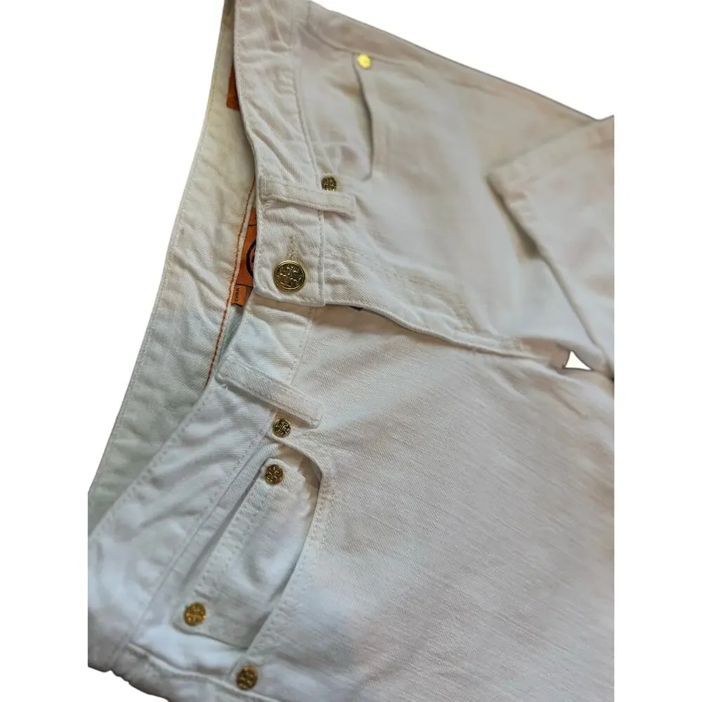 Tory Burch Super Skinny White Jeans - 28
